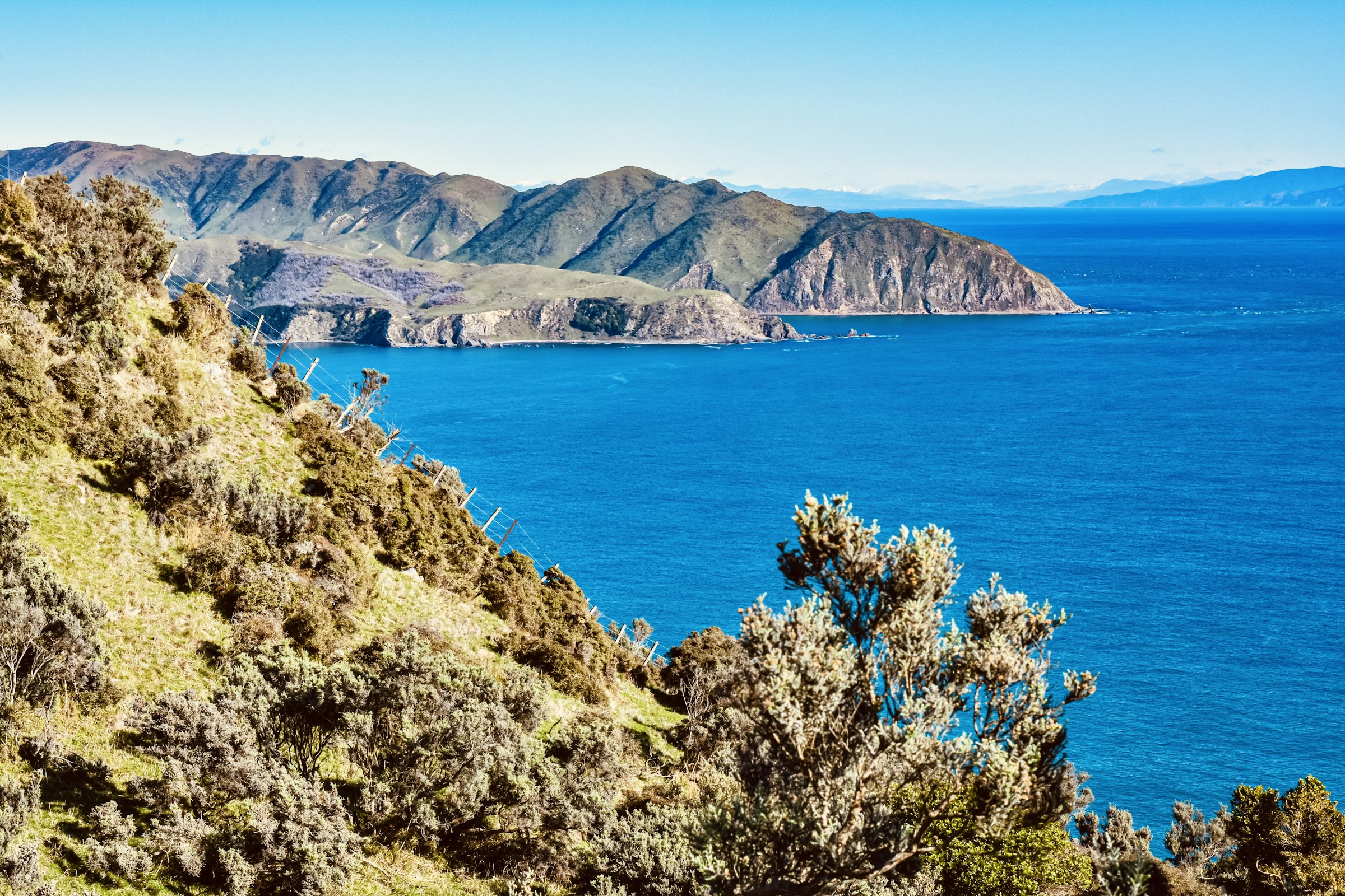 Cook Strait coastline, New Zealand